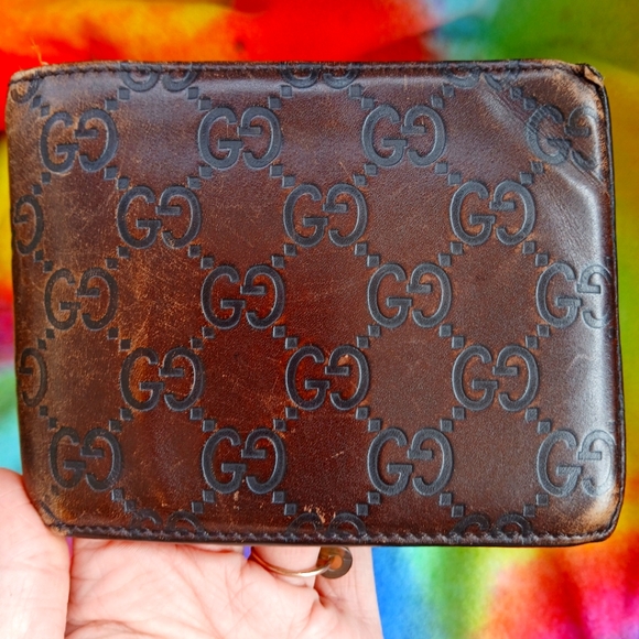 Gucci Handbags - GUCCI Monogram Leather Bifold Wallet